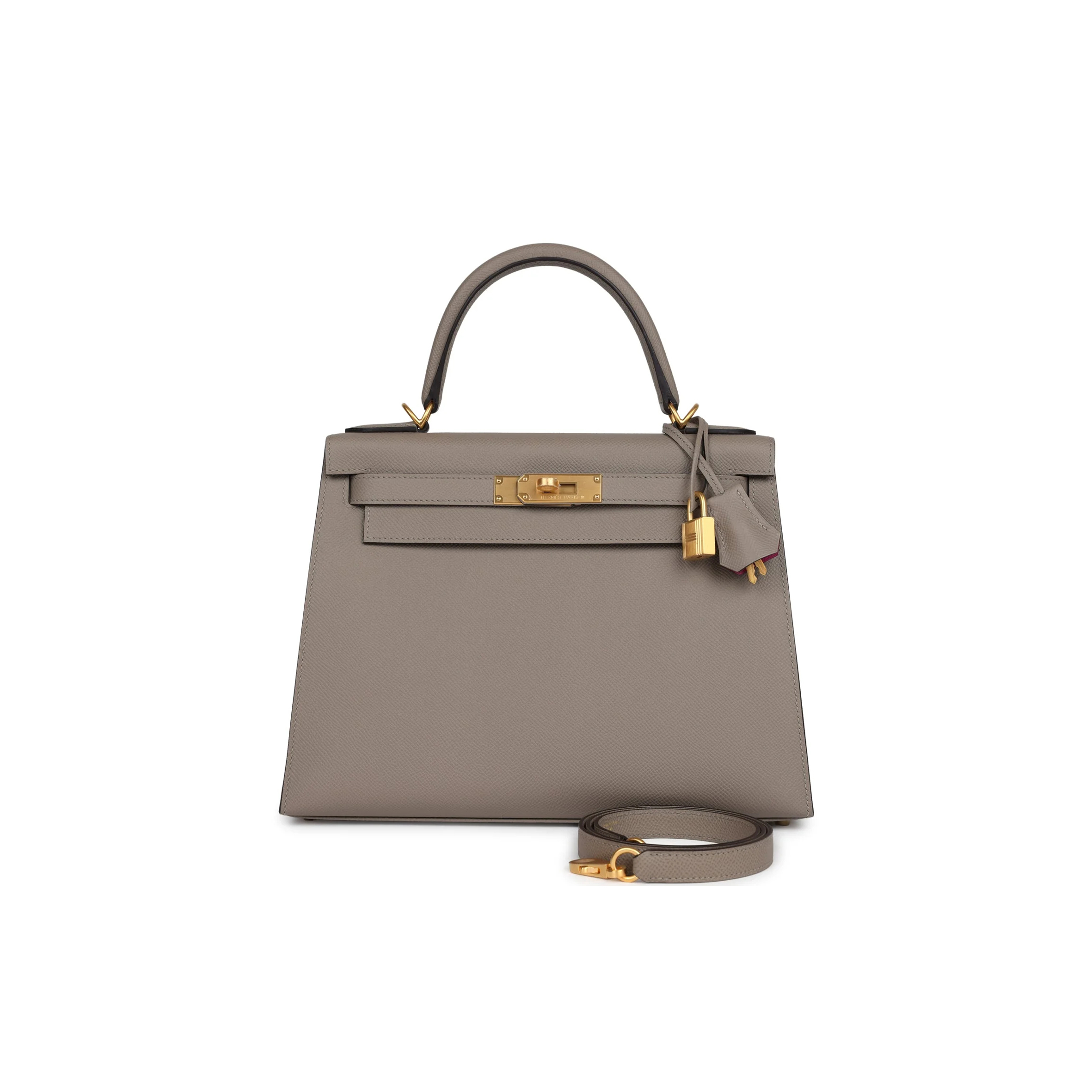 H**mes master kelly sellier 28 gris asphalte verso epsom brushed gold hardware (28*22*10cm)